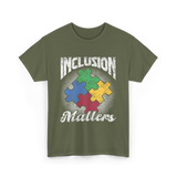 Inclusion Matters Autism Support T-Shirt - Military Green