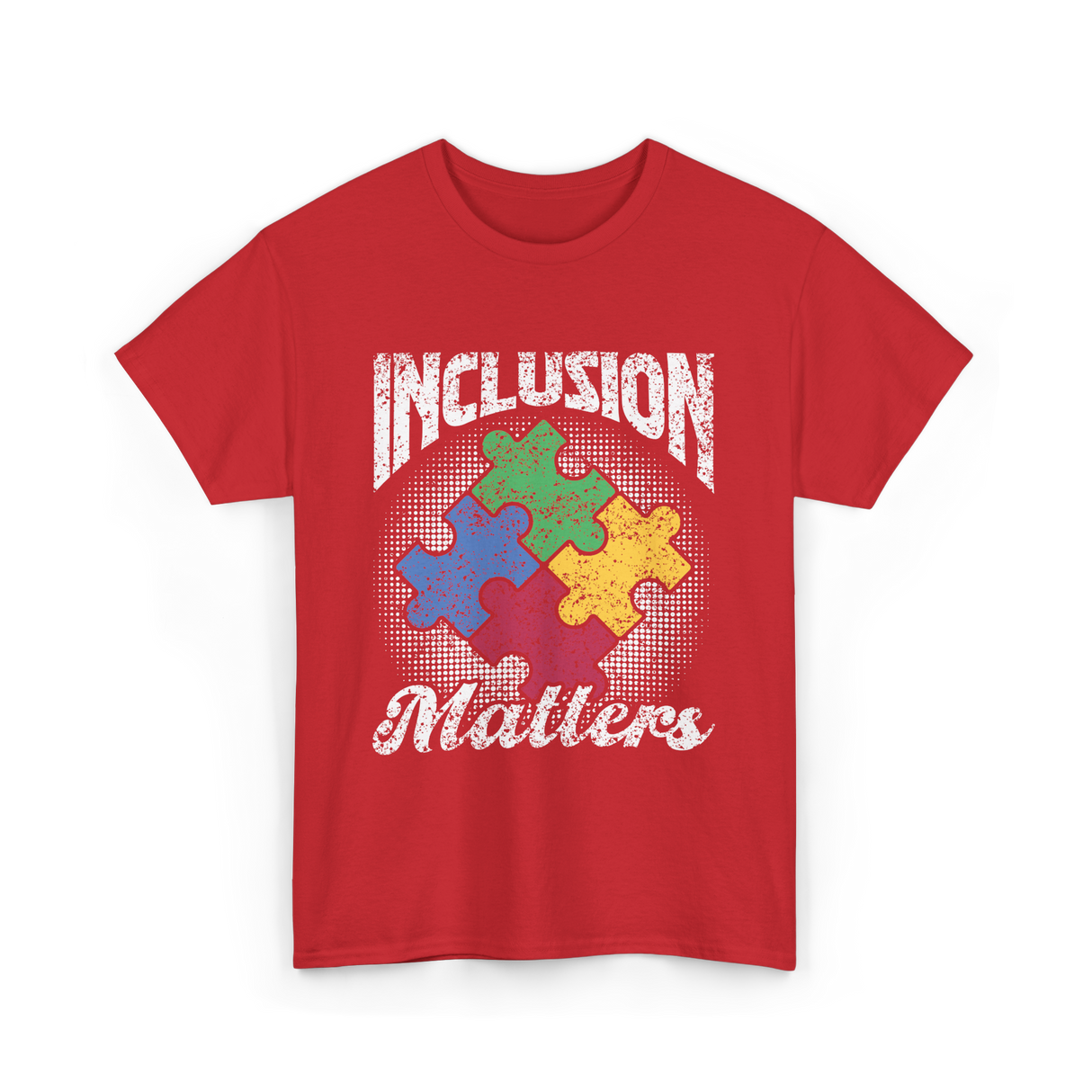 Inclusion Matters Autism Support T-Shirt - Red