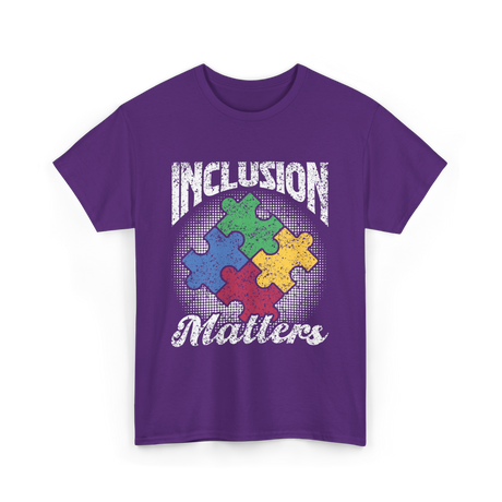 Inclusion Matters Autism Support T-Shirt - Purple