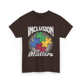 Inclusion Matters Autism Support T-Shirt - Dark Chocolate