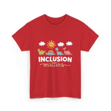 Inclusion Matters Dinosaurs Education T-Shirt - Red