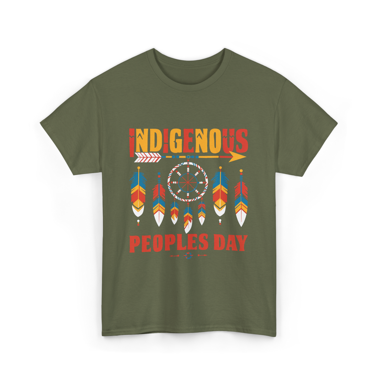 Indigenous Peoples Day Indigenous Culture T-Shirt - Military Green