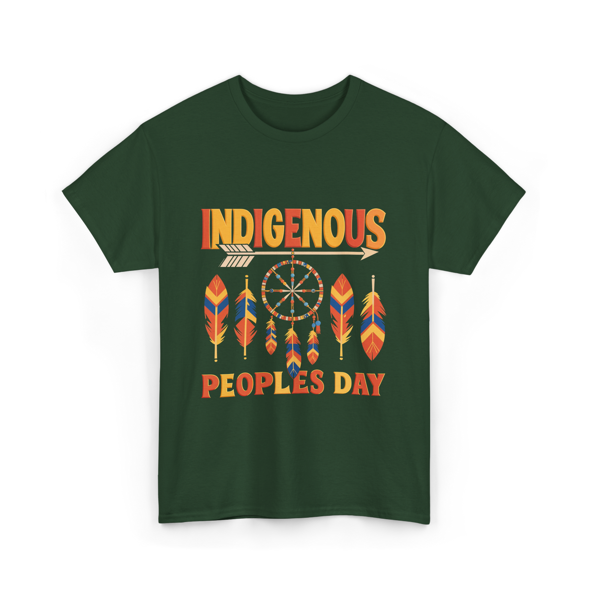 Indigenous Peoples Day Indigenous T-Shirt - Forest Green