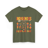 Indigenous Peoples Day Indigenous T-Shirt - Military Green