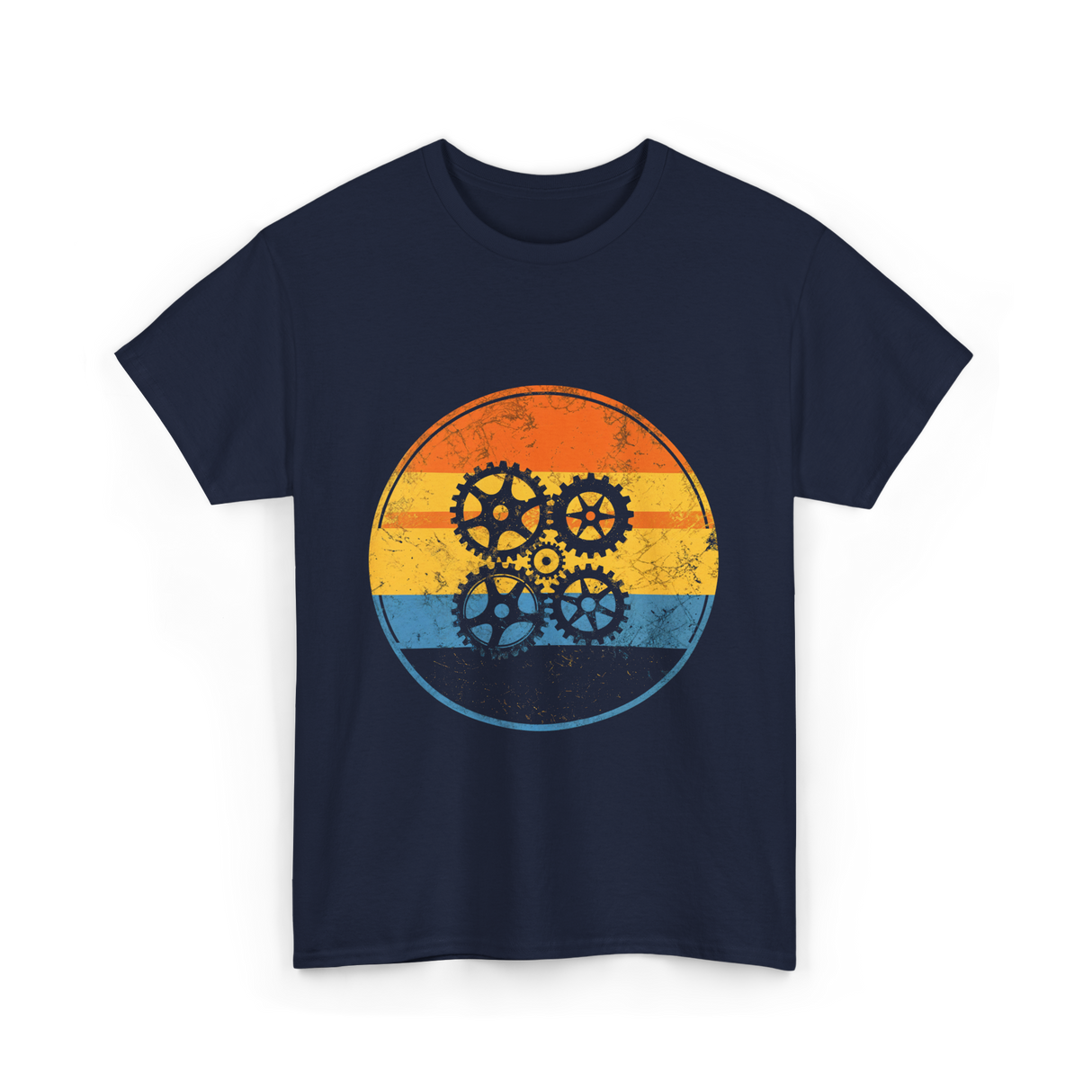 Industrial Gears Mechanical Engineer T-Shirt - Navy