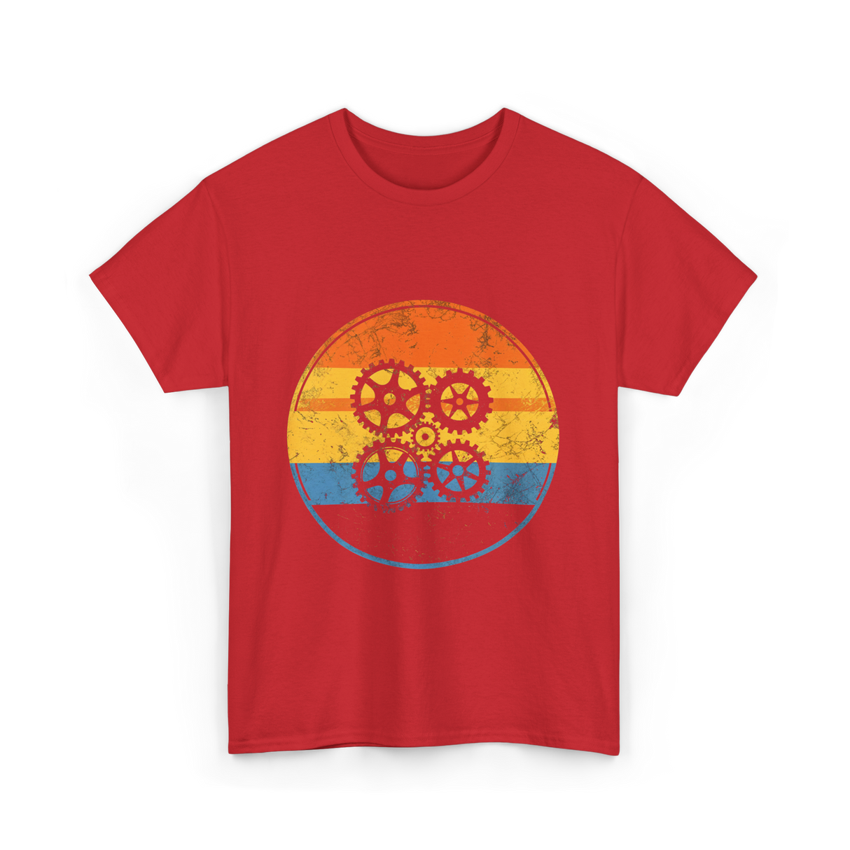 Industrial Gears Mechanical Engineer T-Shirt - Red