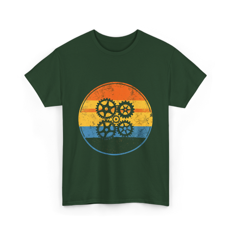 Industrial Gears Mechanical Engineer T-Shirt - Forest Green