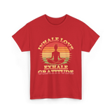 Inhale Love Exhale Gratitude Mindfulness T-Shirt - Red