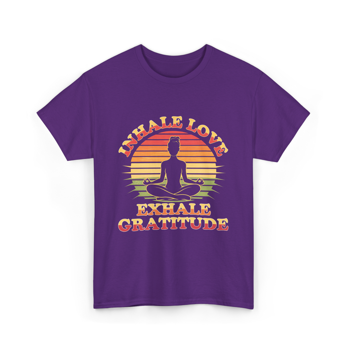 Inhale Love Exhale Gratitude Mindfulness T-Shirt - Purple