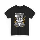 Installing Muscles Panda Fitness T-Shirt - Black