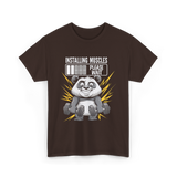 Installing Muscles Panda Fitness T-Shirt - Dark Chocolate