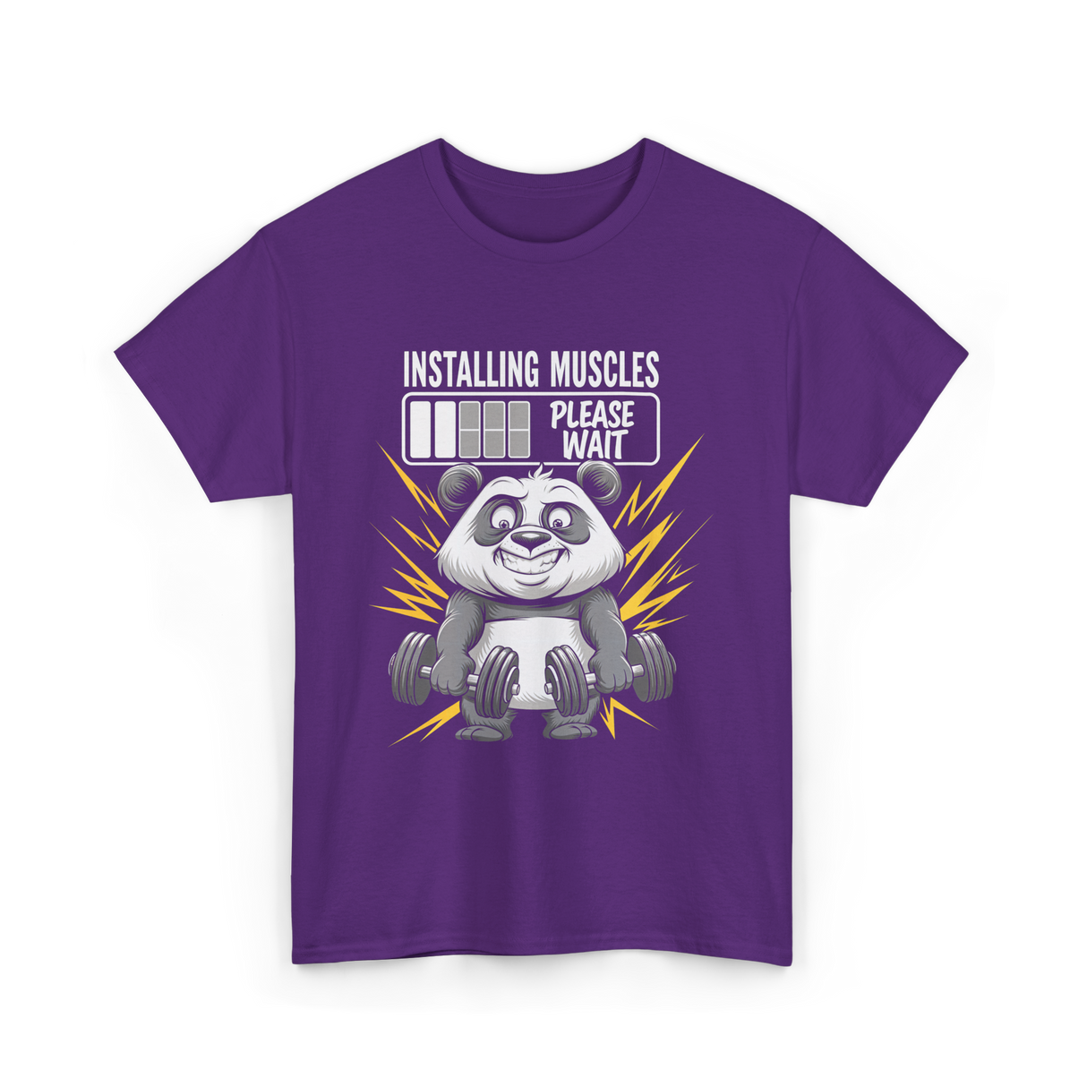 Installing Muscles Panda Fitness T-Shirt - Purple