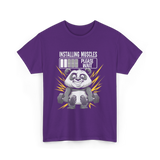 Installing Muscles Panda Fitness T-Shirt - Purple