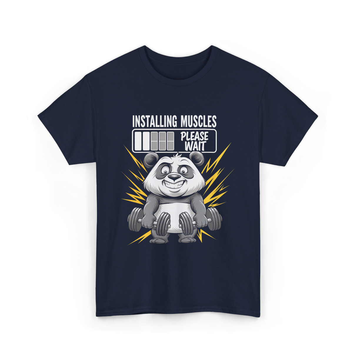 Installing Muscles Panda Fitness T-Shirt - Navy