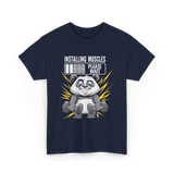 Installing Muscles Panda Fitness T-Shirt - Navy