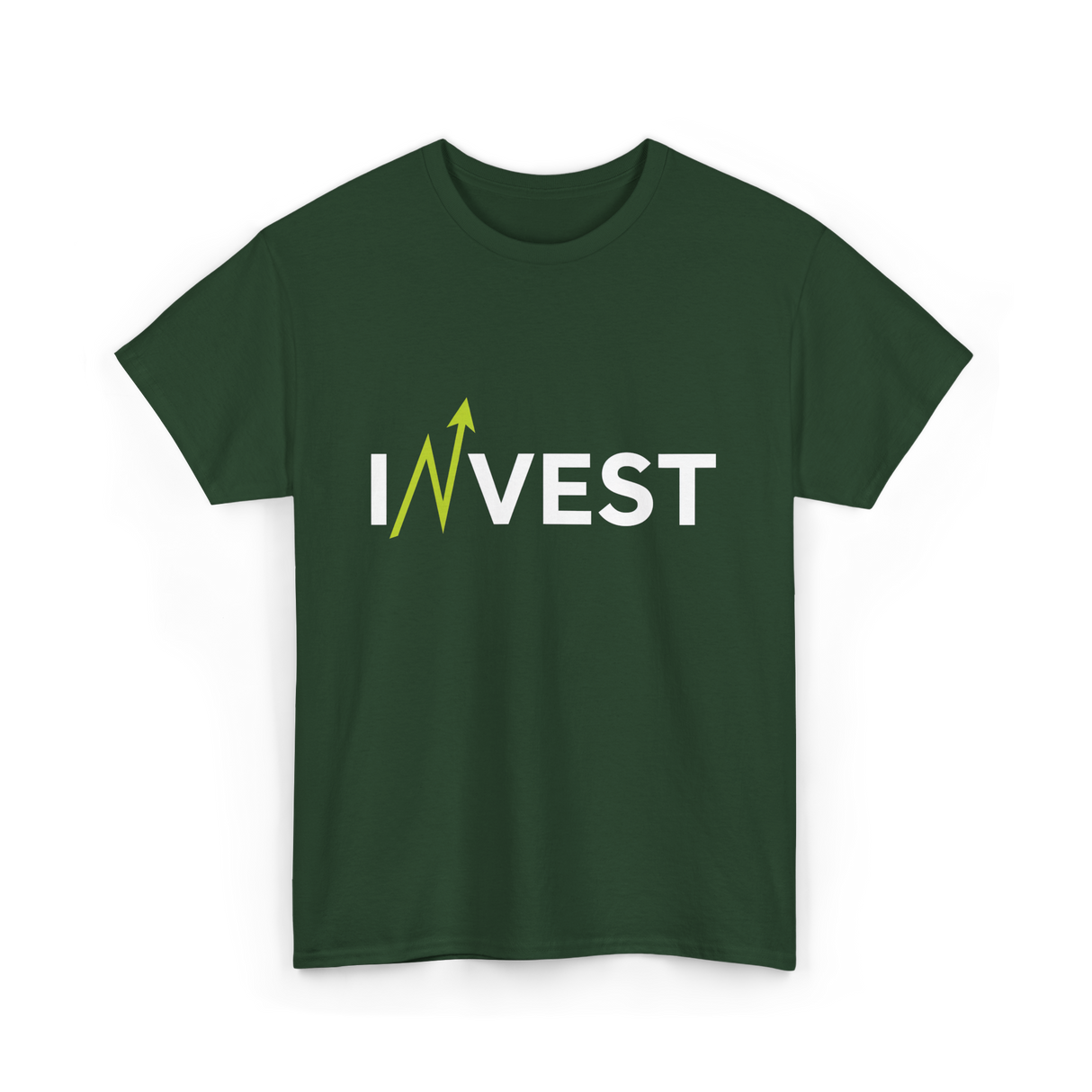 Invest Growth Investing Finance T-Shirt - Forest Green