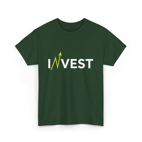 Invest Growth Investing Finance T-Shirt - Forest Green