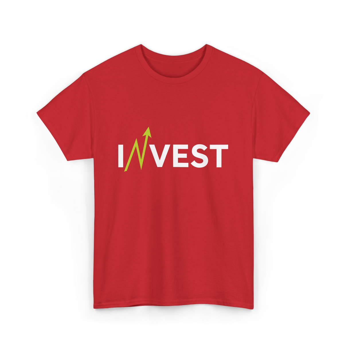 Invest Growth Investing Finance T-Shirt - Red