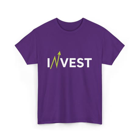 Invest Growth Investing Finance T-Shirt - Purple