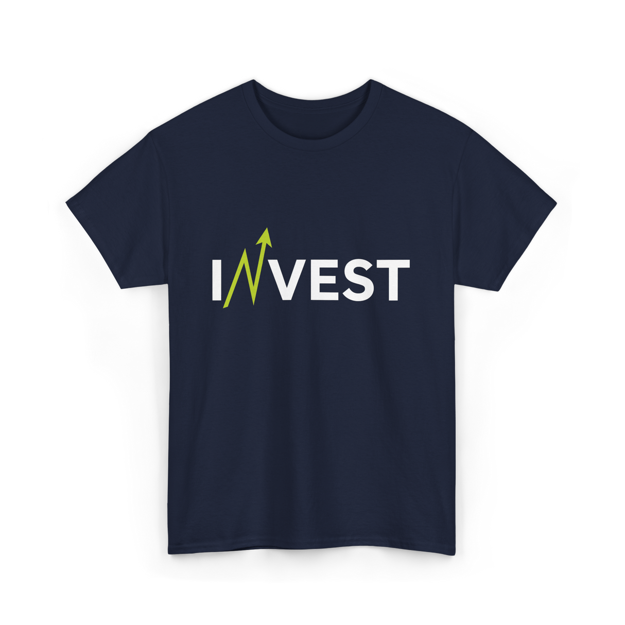 Invest Growth Investing Finance T-Shirt - Navy