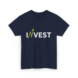 Invest Growth Investing Finance T-Shirt - Navy