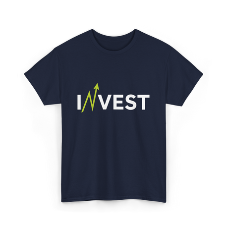 Invest Growth Investing Finance T-Shirt - Navy