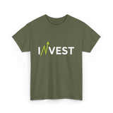 Invest Growth Investing Finance T-Shirt - Military Green