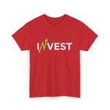 Invest Stock Market Finance Trading T-Shirt - Red