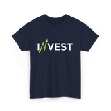 Invest Stock Market Finance Trading T-Shirt - Navy