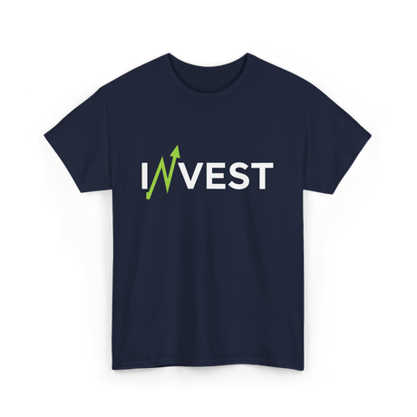 Invest Stock Market Finance Trading T-Shirt - Navy