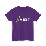 Invest Stock Market Finance Trading T-Shirt - Purple