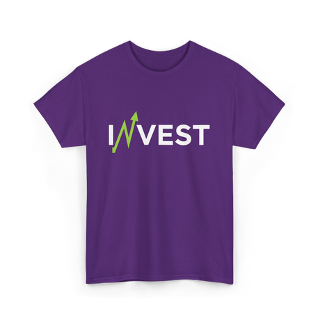 Invest Stock Market Finance Trading T-Shirt - Purple