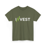 Invest Stock Market Finance Trading T-Shirt - Military Green