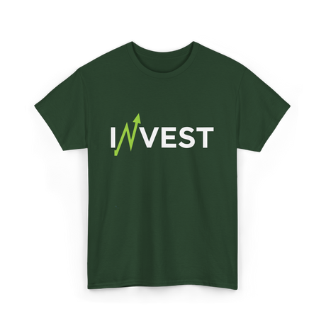 Invest Stock Market Finance Trading T-Shirt - Forest Green