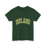 Ireland Arched Green Text T-Shirt - Forest Green