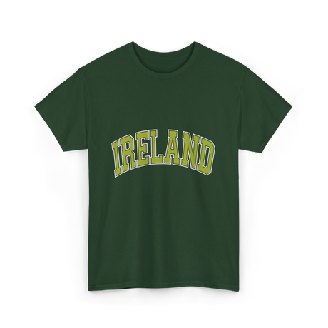 Ireland Arched Green Text T-Shirt - Forest Green