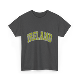 Ireland Arched Green Text T-Shirt - Dark Heather