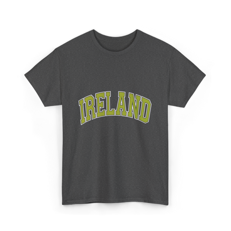 Ireland Arched Green Text T-Shirt - Dark Heather