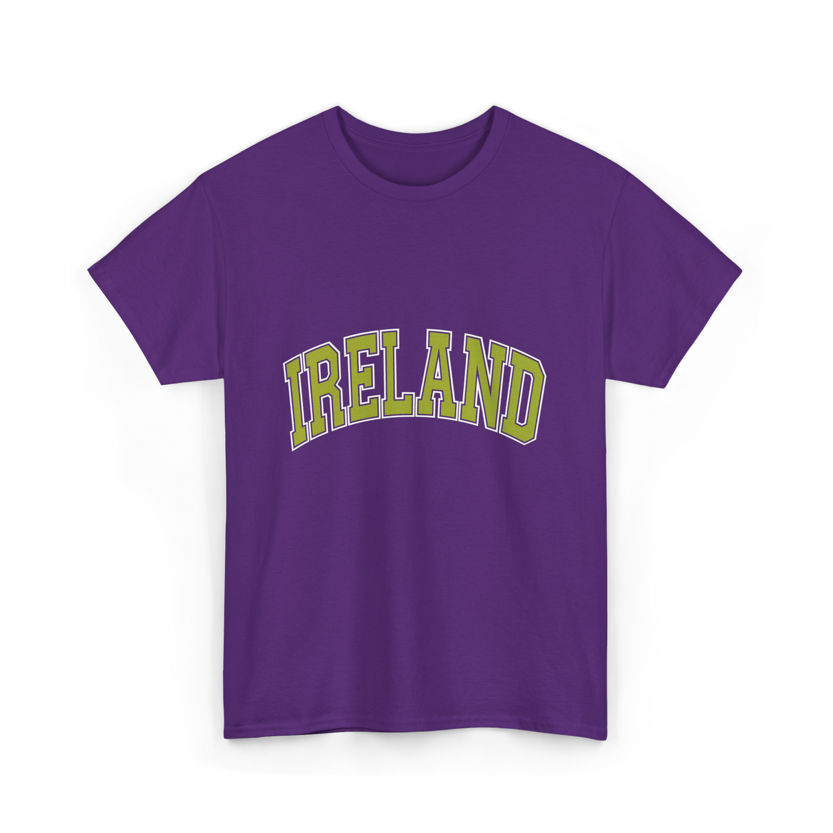 Ireland Arched Green Text T-Shirt - Purple