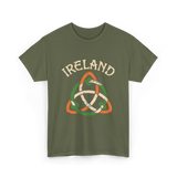 Ireland Celtic Knot Symbol T-Shirt - Military Green