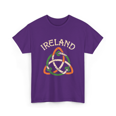 Ireland Celtic Knot Symbol T-Shirt - Purple