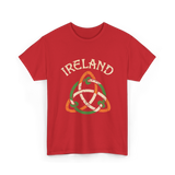 Ireland Celtic Knot Symbol T-Shirt - Red