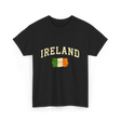 Ireland Flag Retro Ireland T-Shirt - Black