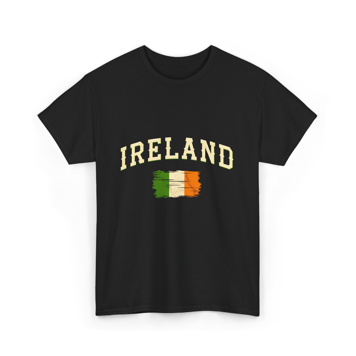 Ireland Flag Retro Ireland T-Shirt - Black