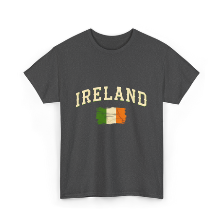 Ireland Flag Retro Ireland T-Shirt - Dark Heather