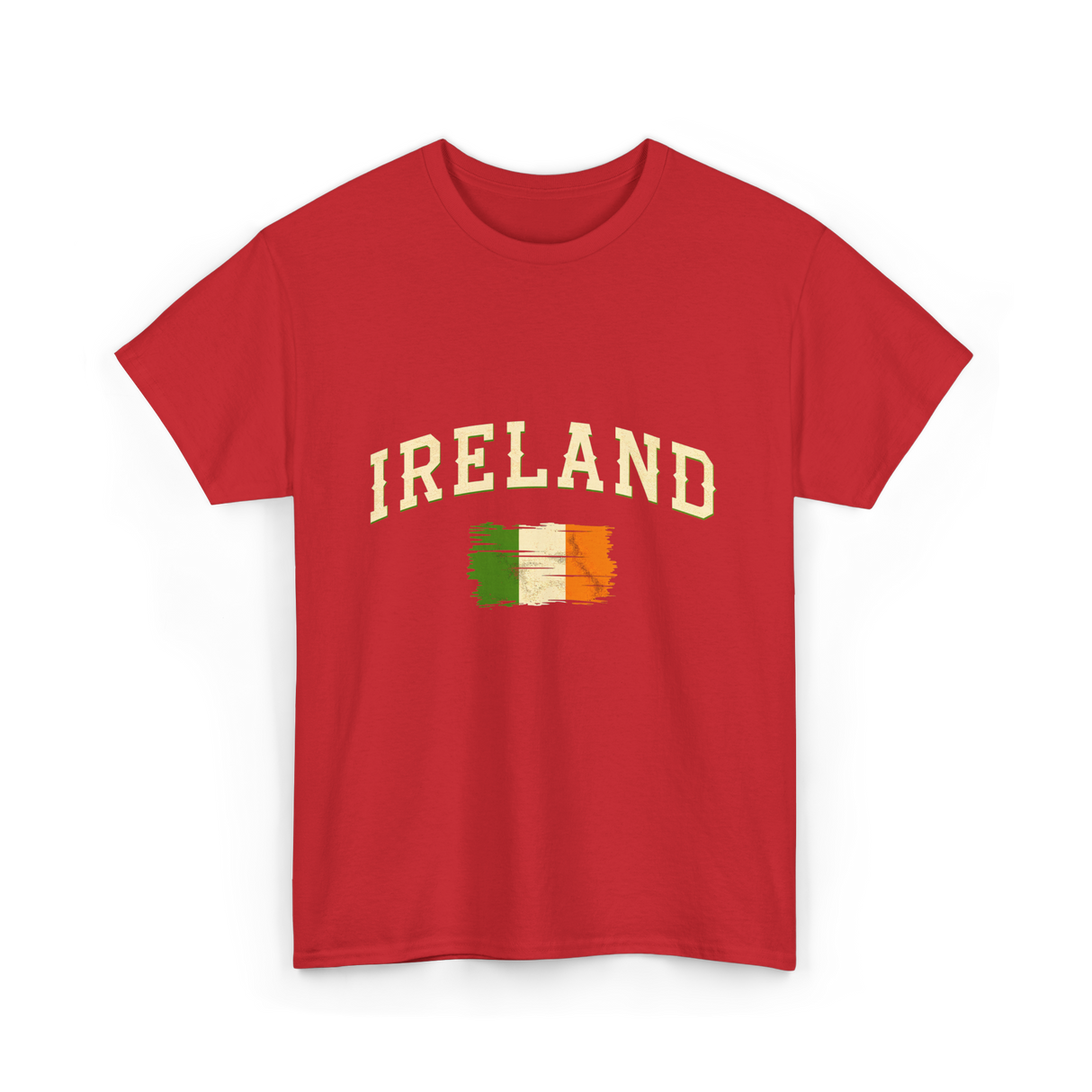 Ireland Flag Retro Ireland T-Shirt - Red