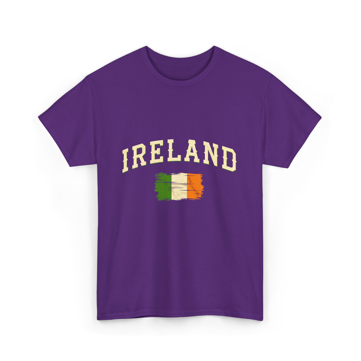 Ireland Flag Retro Ireland T-Shirt - Purple