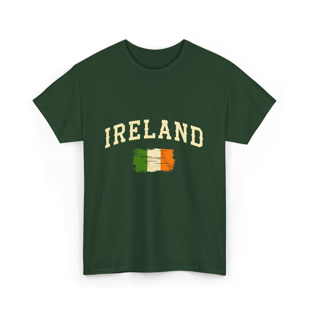 Ireland Flag Retro Ireland T-Shirt - Forest Green