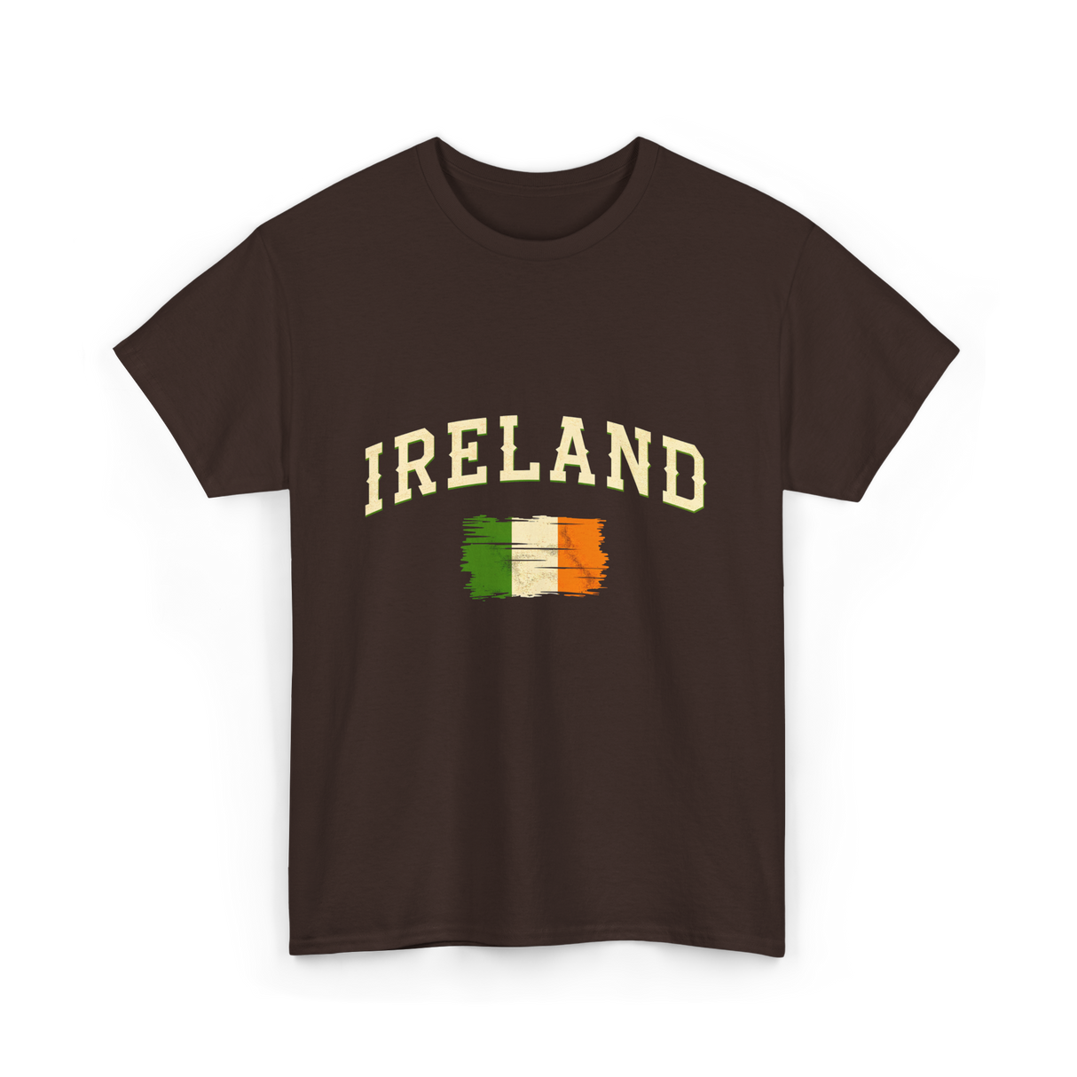 Ireland Flag Retro Ireland T-Shirt - Dark Chocolate