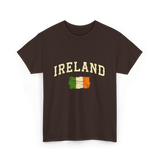 Ireland Flag Retro Ireland T-Shirt - Dark Chocolate